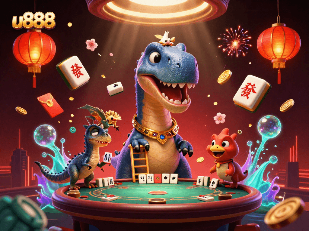Experience the excitement of u888 casino with vibrant characters in a dynamic gaming scene.