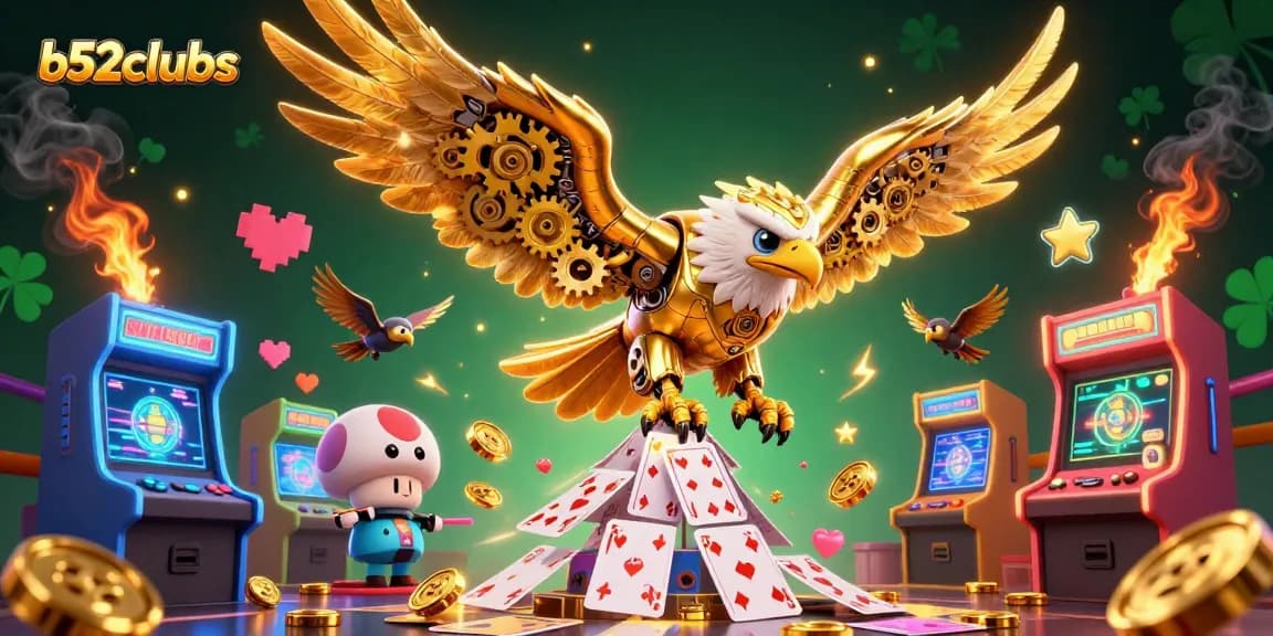 Engage with the excitement of b52clubss as the golden eagle soars through vibrant arcade games.