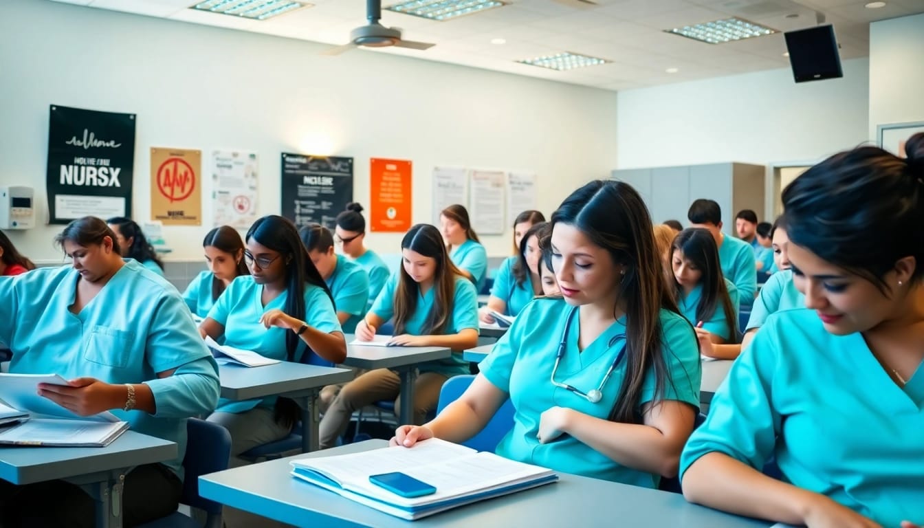 Students engaged in learning at the Houston Trusted Nclex review center with supportive environment.