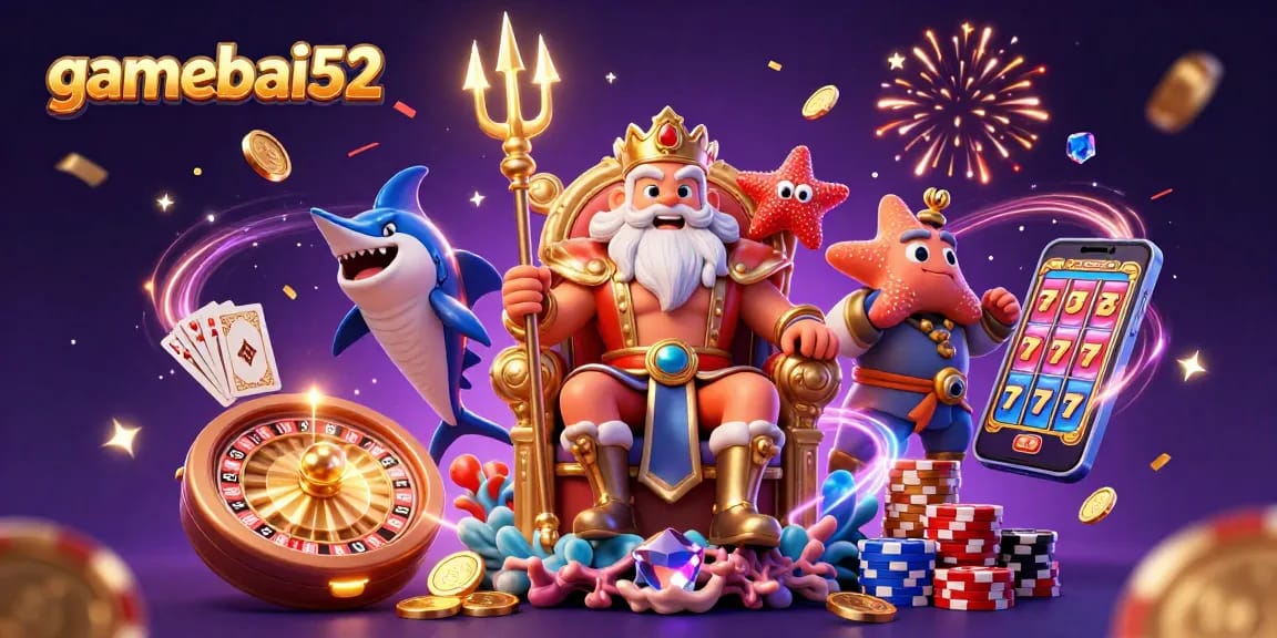 Win exciting rewards with gamebai52 as cartoon Neptune reigns over dynamic casino action.