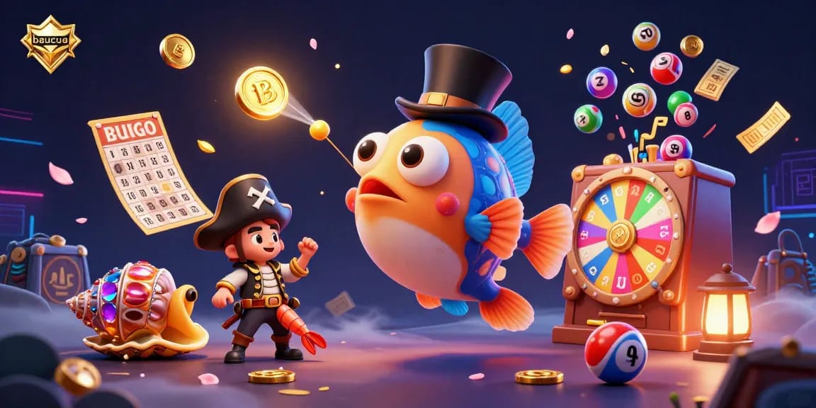 Engage with baucua by experiencing an exciting 3D game with vibrant characters and lottery elements.