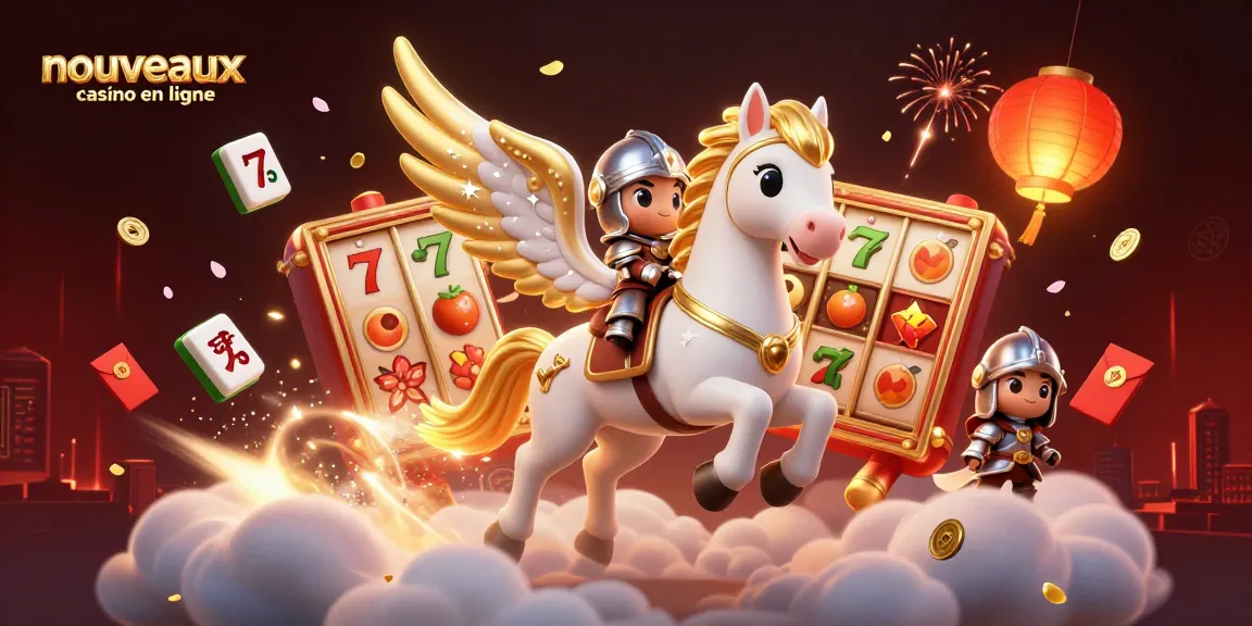 Découvrez un cheval céleste et un chevalier dans un nouveau casino en ligne vibrant.
