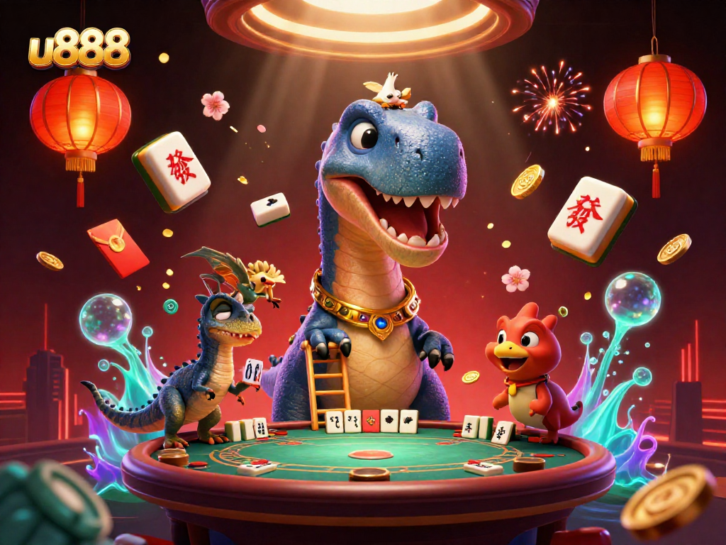 Experience the excitement of u888 casino with vibrant characters in a dynamic gaming scene.