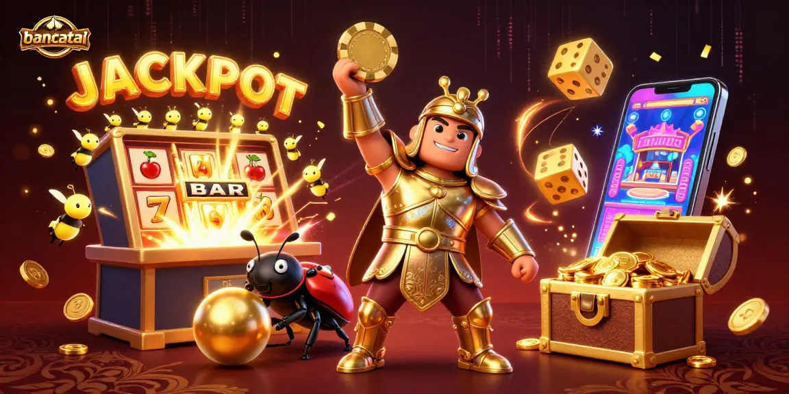 bancatai reveals a vibrant 3D jackpot scene with cartoon beetles amidst casino game excitement