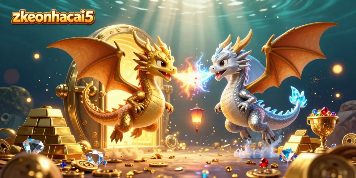 Experience the vibrant zkeonhacai5 casino atmosphere with dragons and treasure in action.