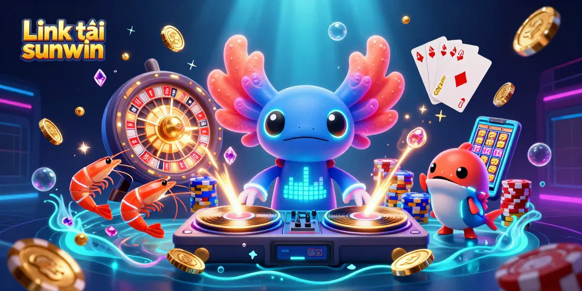 Experience thrilling gameplay with Link tải sunwin, featuring vibrant 3D characters in an exciting casino landscape.
