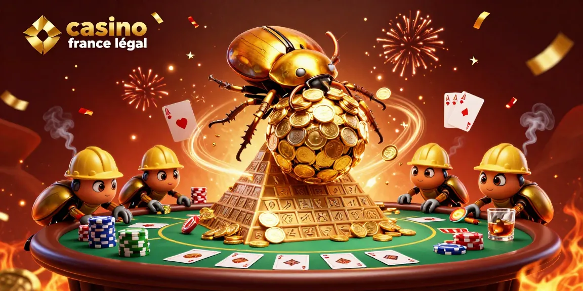 Découvrez un monde de gains avec "casino en ligne légal en France" entouré de symboles de jeu et de personnages captivants.