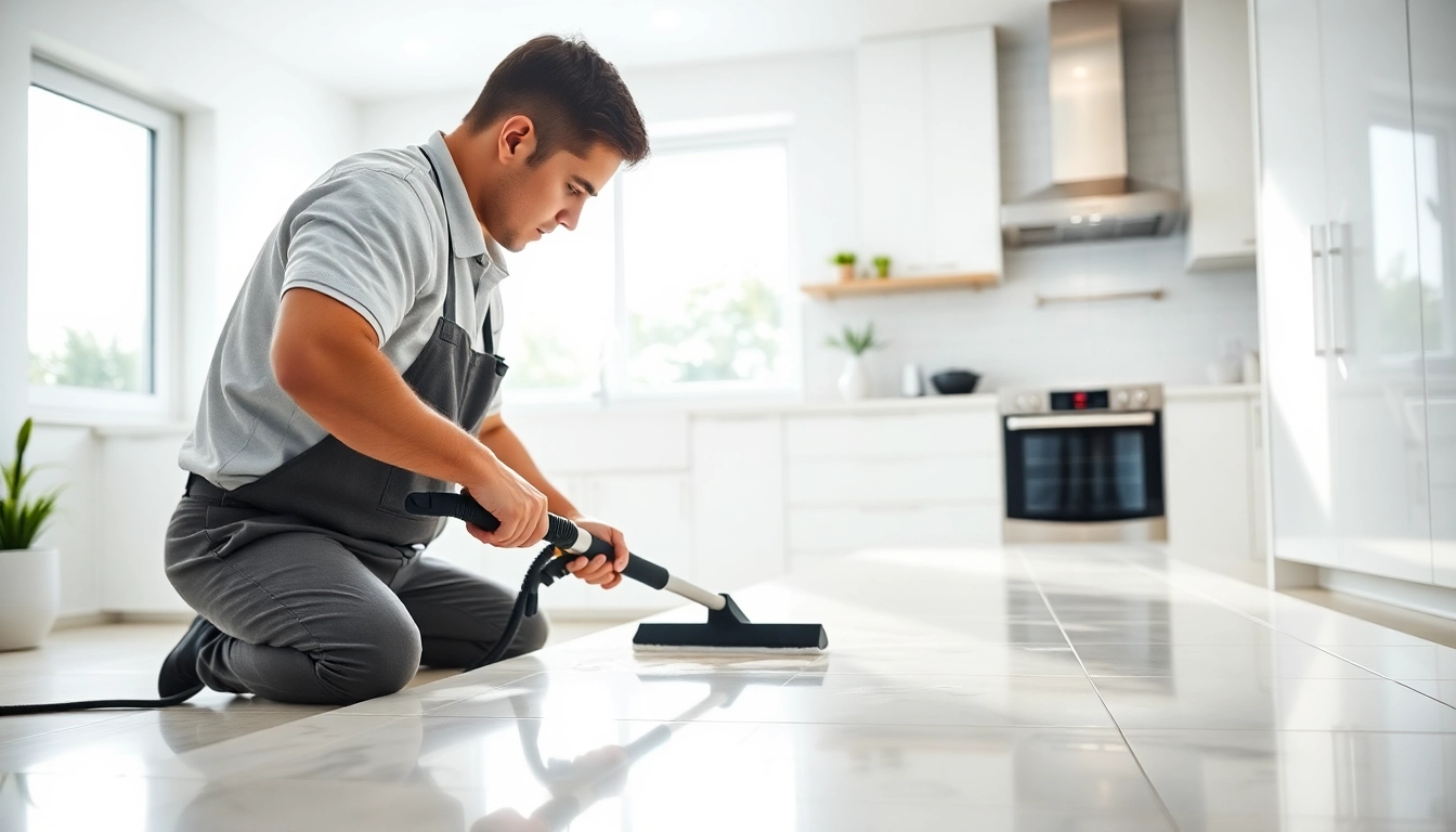 Tiles being cleaned by professionals in Roseville, CA, showcasing effective tile cleaning roseville ca techniques.