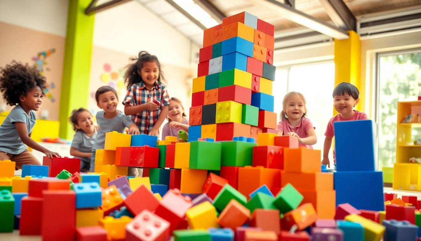 Engage with the colorful world of giant building blocks and discover more indoor fun.