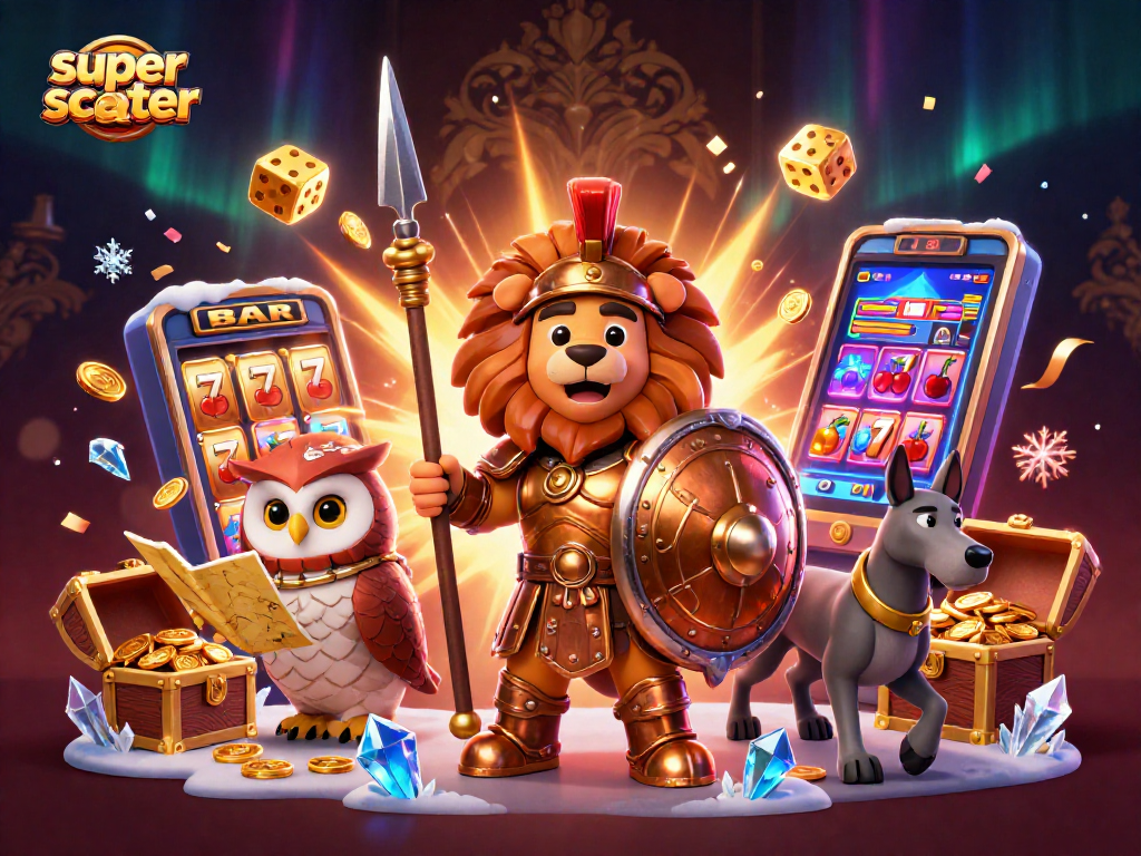 Experience super scatter wins with dynamic slot gameplay from our 3D casino illustration.