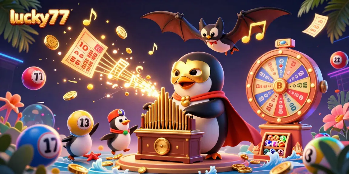 Win big with lucky77 in this vibrant casino scene featuring thrilling game elements and enchanting characters.