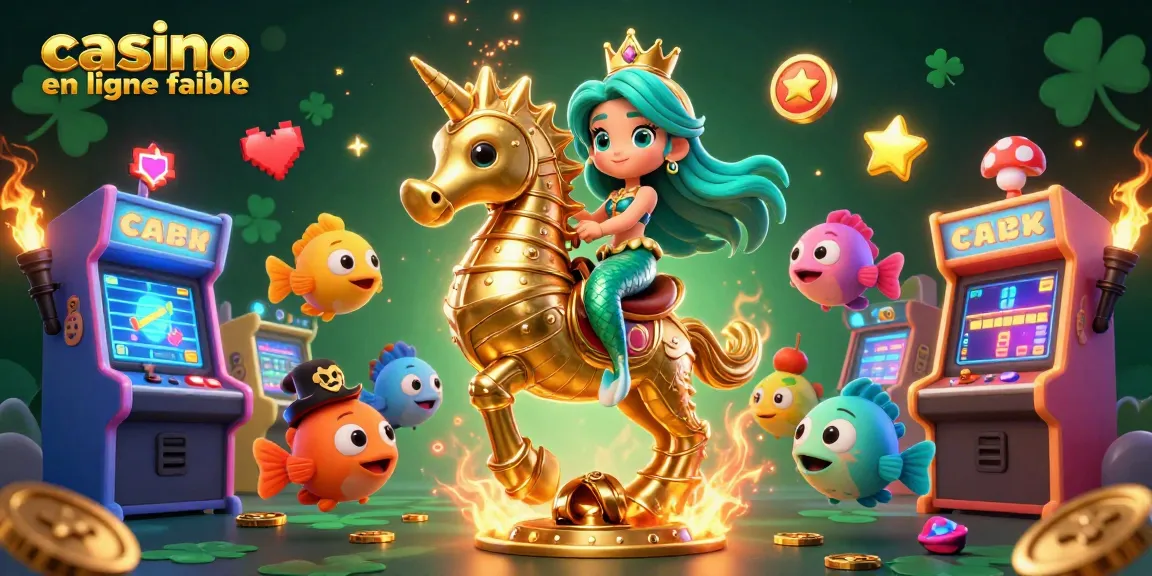 Jouez aux casinos en ligne fiables avec l'illustration d'une princesse sirène et ses compagnons dans un monde de jeux colorés.