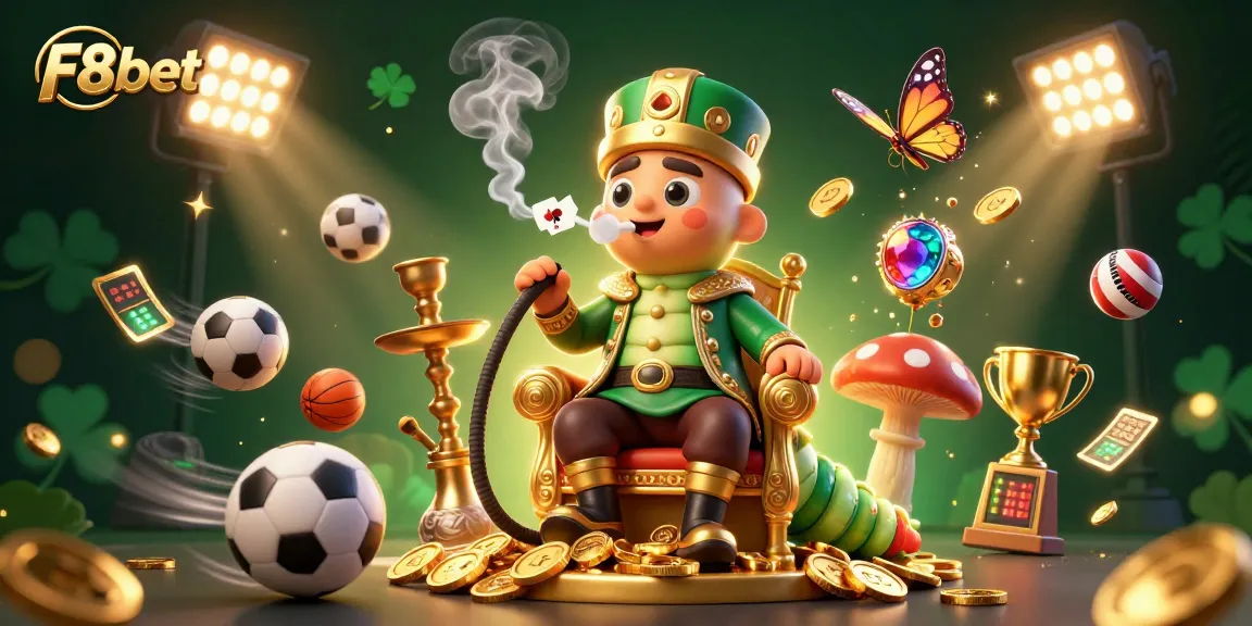 Experience exciting wagers at F8bet with dynamic 3D illustrations showcasing online casino fun.