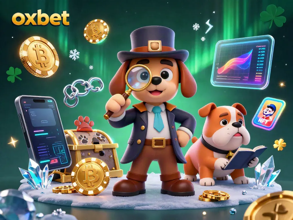Investigate winning strategies at OXBET with a detective and clues in an immersive casino scene.