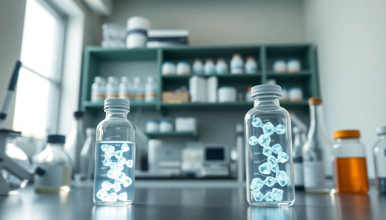 Buy glow peptide with a focus on research laboratory settings and glowing peptide solutions.