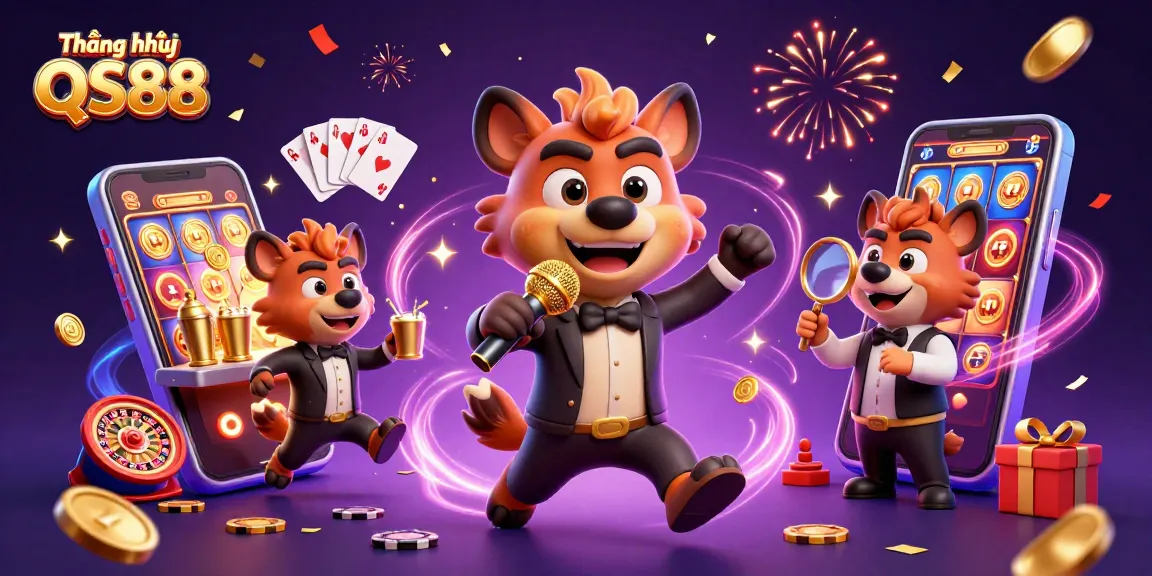 Experience the excitement of Thương hiệu QS88 with vibrant casino characters and jackpot games.