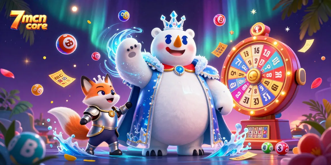 Experience thrilling fun with 7mcnscore, as colorful lottery elements burst around a polar bear and fox!
