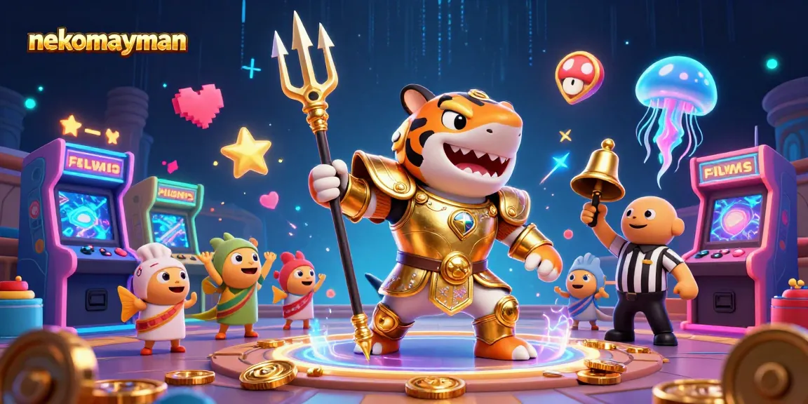 Experience thrilling gameplay with nekomayman in an underwater casino scene filled with vibrant game elements.
