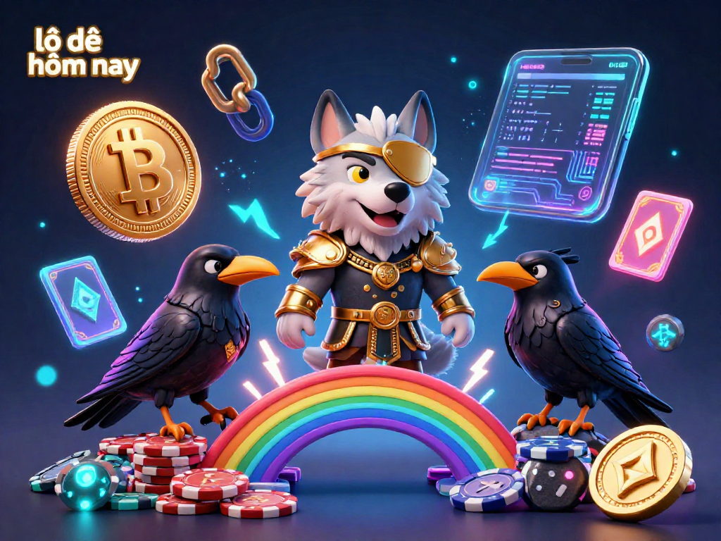 Engage with lô đề hôm nay through a dynamic scene with Odin and ravens amidst casino symbols.