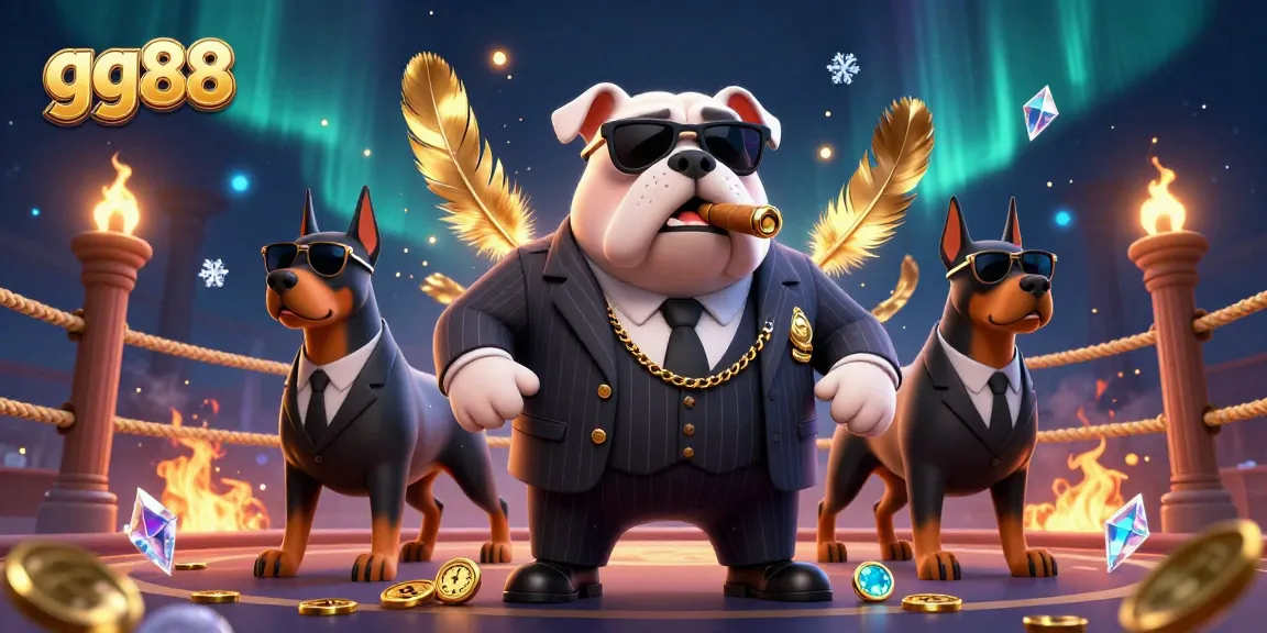 Betting on gg88 with the mafia boss bulldog in a lively sports betting arena