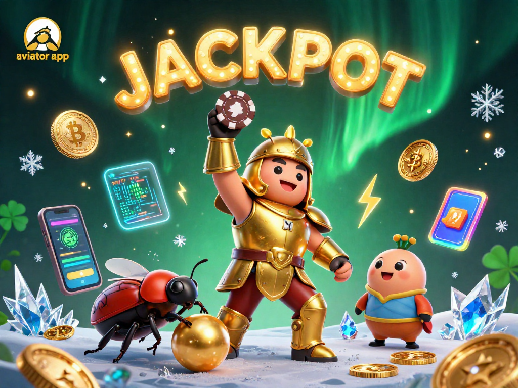 Play the aviator app surrounded by animated characters and crypto elements in a casino setting.
