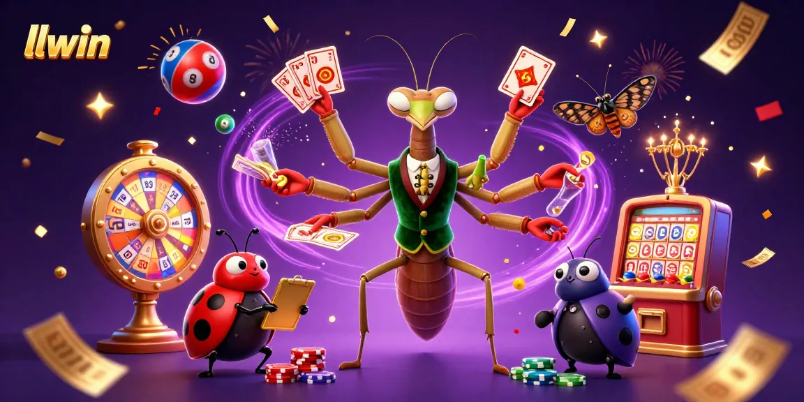 LLWin enhances your gaming experience with vibrant lottery elements and lively characters in an exciting casino atmosphere.