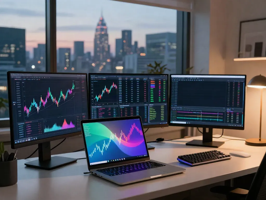 Connect to HKEX market data with advanced trading technology in a professional cryptocurrency trading workspace.