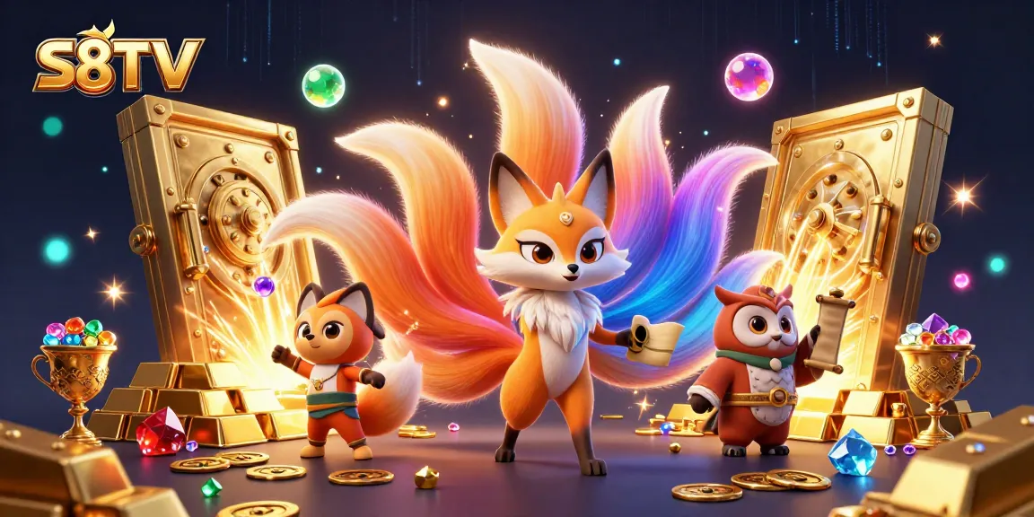 Experience thrilling gaming at S8TV with colorful spirits and fortune treasures colliding.