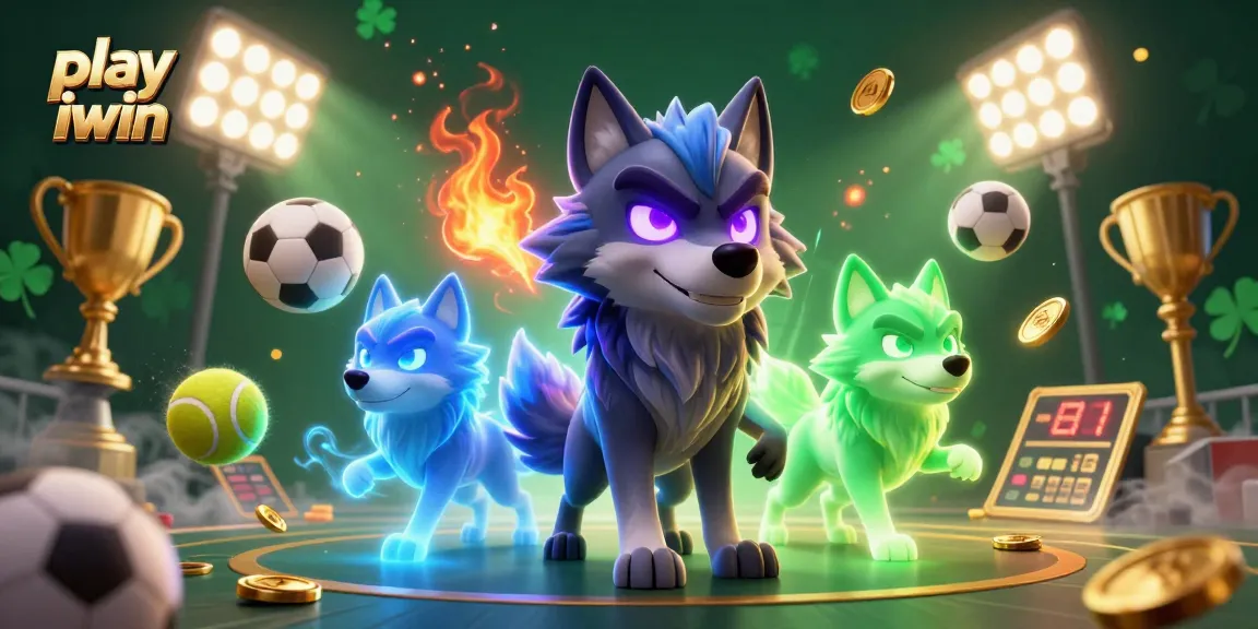 Play iwin with a dynamic scene of ghostly wolves and sports betting excitement