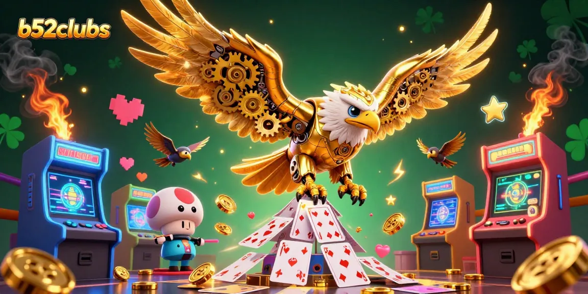 Engage with the excitement of b52clubss as the golden eagle soars through vibrant arcade games.