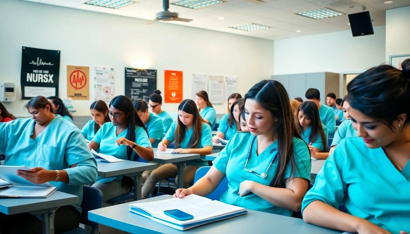Students engaged in learning at the Houston Trusted Nclex review center with supportive environment.
