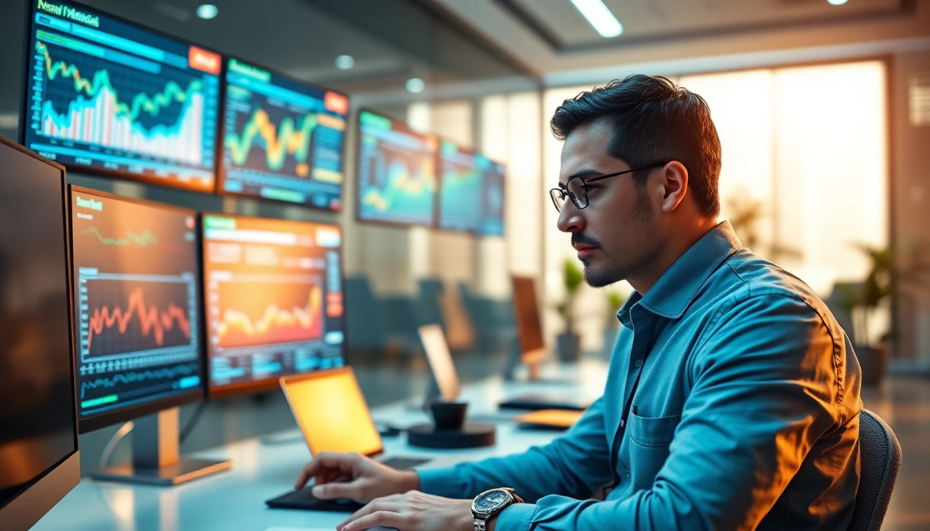Analyze financial services website Dubai AI trends with a professional at work in Dubai.