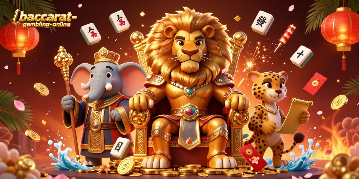 Engage with baccarat-gambling-online through a captivating 3D scene illustrating strategic gameplay in a vibrant casino setting.