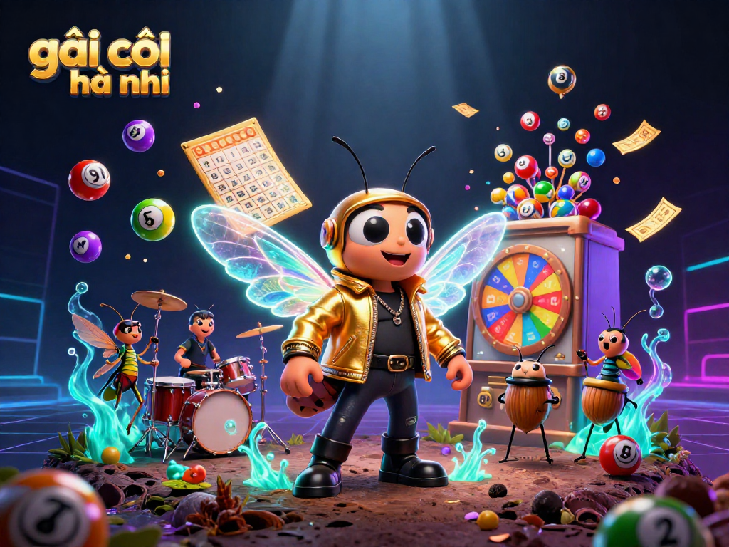 Experience the vibrant action of gái gọi hà nội with colorful lottery elements, capturing the excitement of gambling.