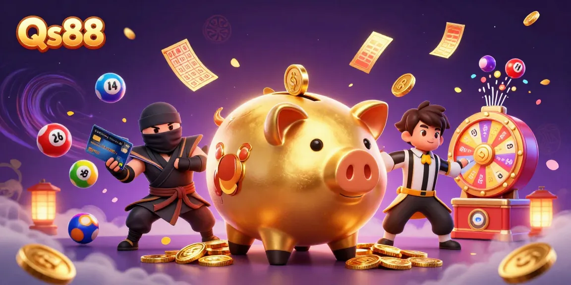 Experience the thrilling Qs88 gaming adventure, highlighted by a dynamic casino scene featuring vibrant characters.