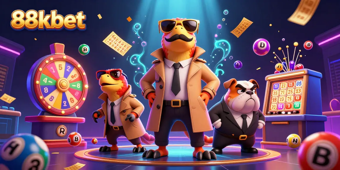 Join the fun at 88kbet with animated raptors in a trench coat entering a VIP lounge.