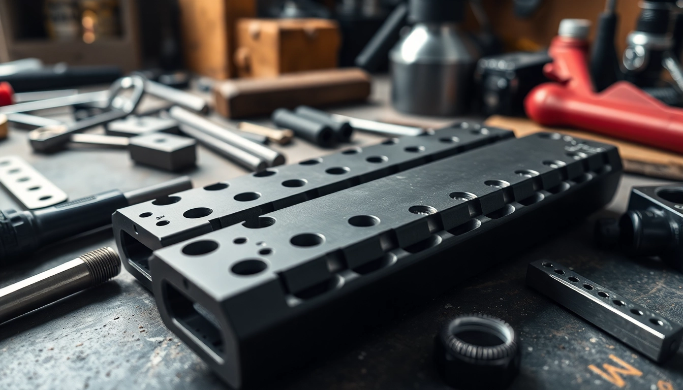 Examine glock slides with precision detail in a professional workshop setting.