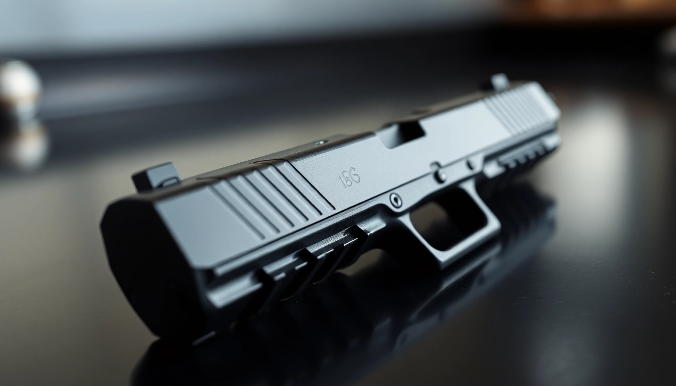 Showcase of glock 19 slide oem highlighting its precision engineering and craftsmanship.