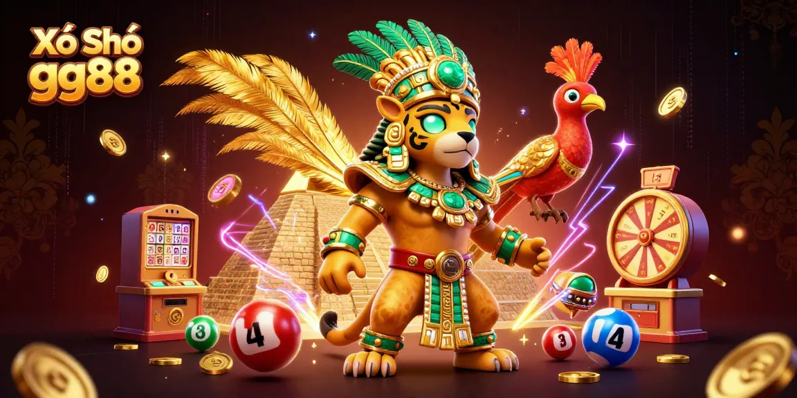 Engage in Xổ Số gg88 thrilling lottery action with vibrant characters and dynamic gaming elements.