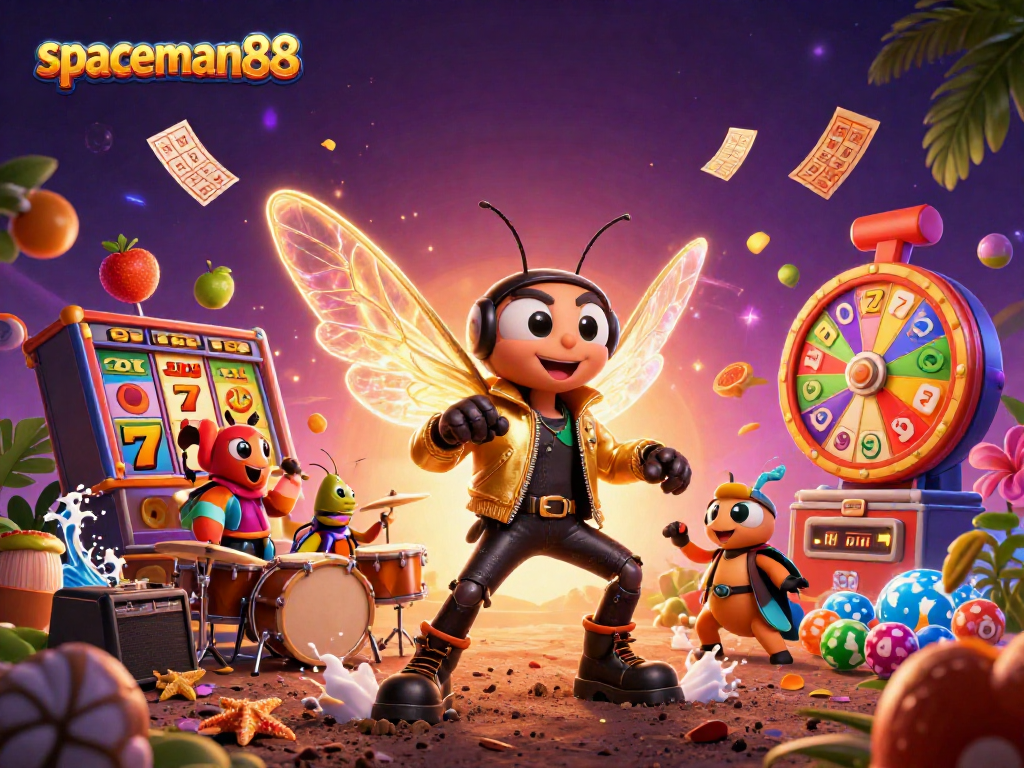 Spin lucky reels with spaceman88 while enjoying vibrant slot-themed action and dynamic elements.