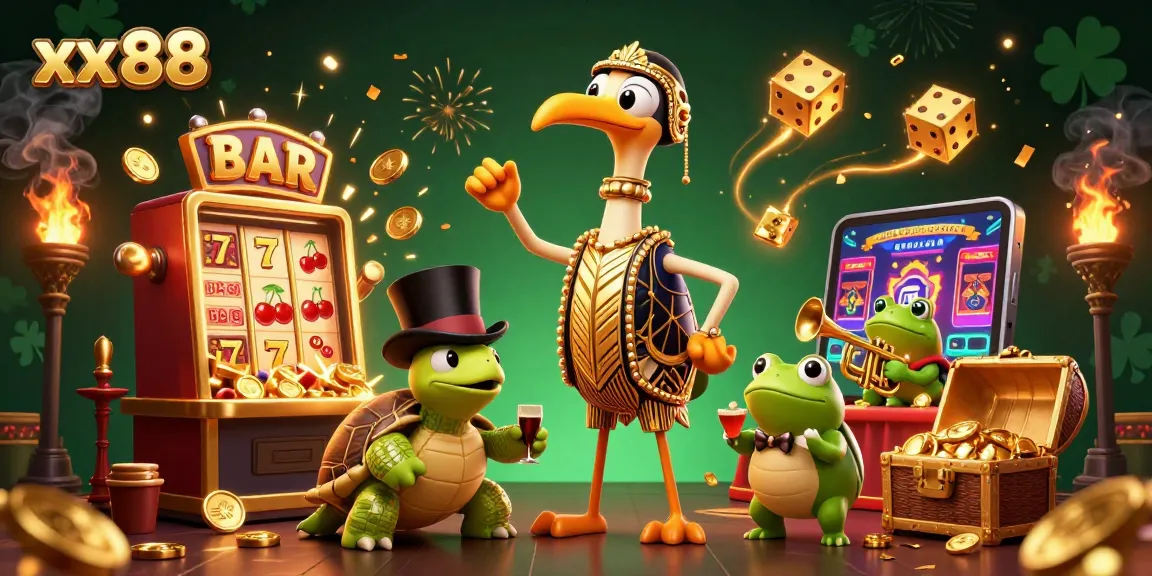 Experience thrilling wins at xx 88 with vibrant 3D casino elements bursting with excitement.