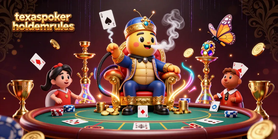 Experience thrilling gameplay with texaspokerholdemrules, featuring a charismatic poker master amid dynamic gaming elements.